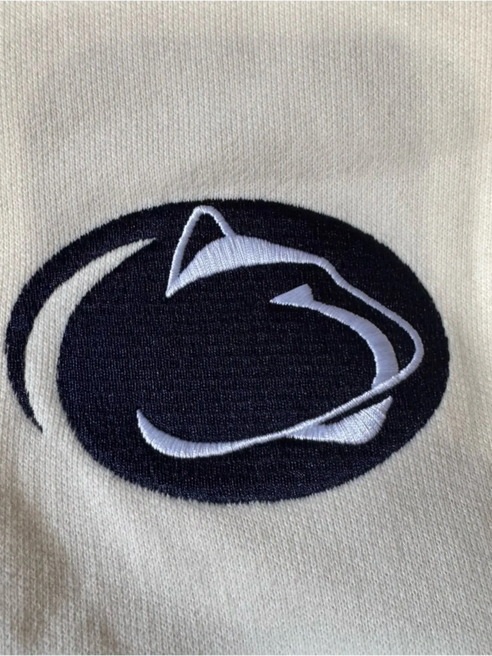 Penn State Nittany Lions Traditions Quarter Zip Pullover XL NWT Cream Navy